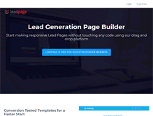 Tablet Screenshot of leadpage.com